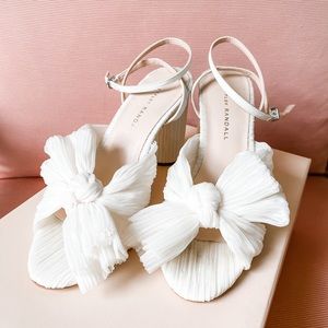 Loeffler Randall Camellia Bow Heel Ivory 6.5